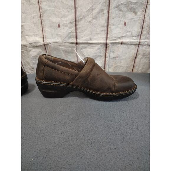 Born BOC Peggy Chocolate Oiled Leather Clogs C45723 Women's Size 10 M - Picture 7 of 11